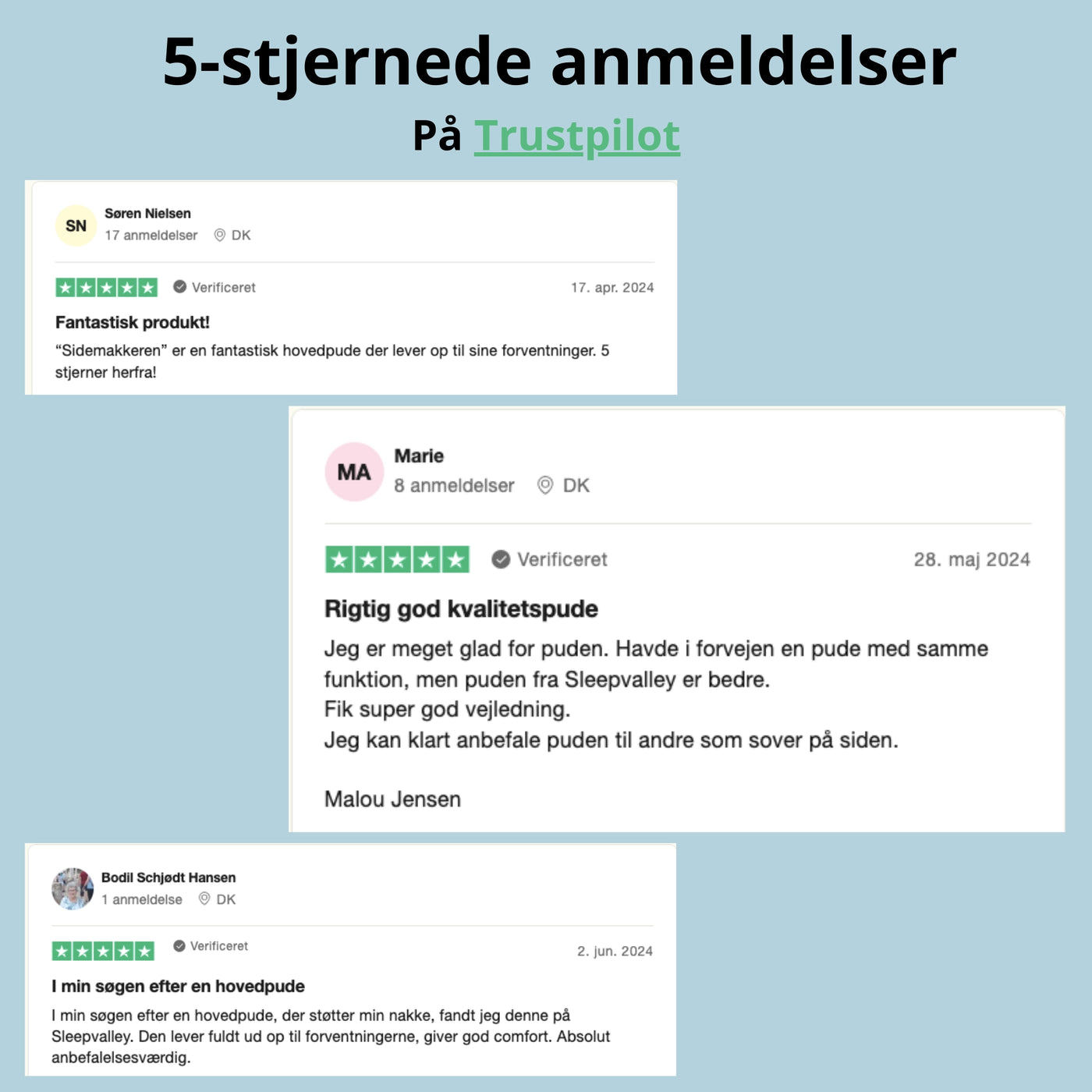 trustpilot anmeldelser af sleepvalley